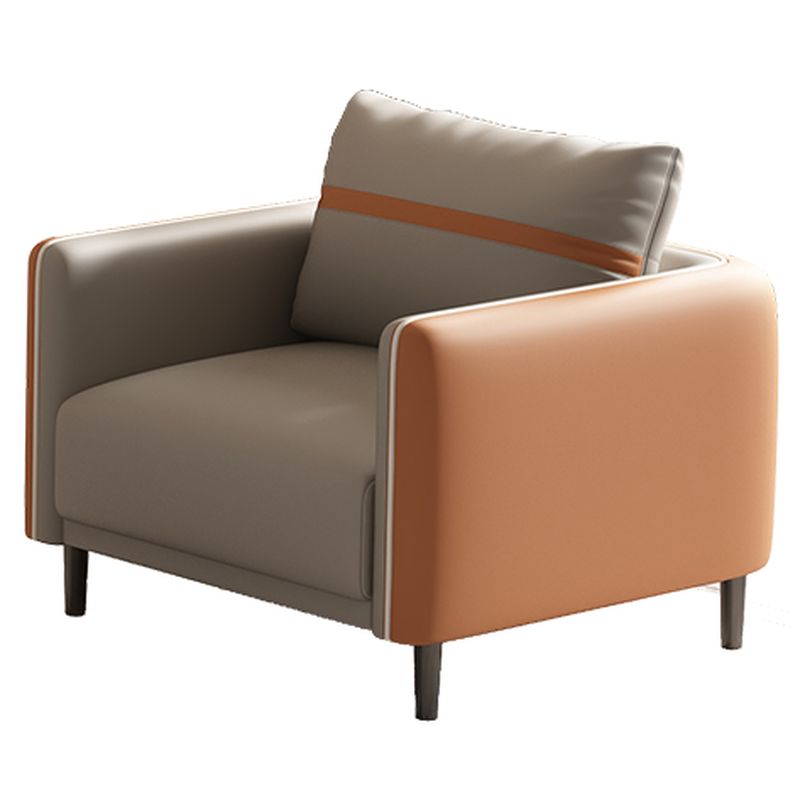 Sofa Kulit Sintetis Premium dengan Meja Tamu