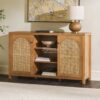 Buffet Sideboard Rotan Lengkung Minimalis Modern