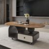 Coffee Table Oval Desain Premium