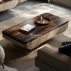 Coffee Table Premium Top Kayu Walnut
