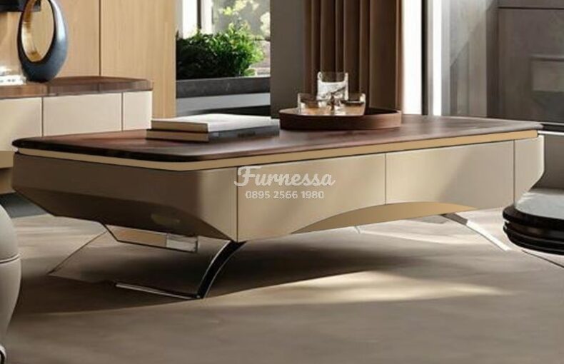 Coffee Table Premium Top Kayu Walnut