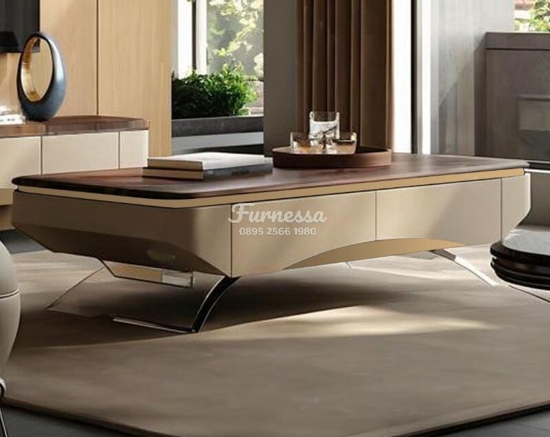 Coffee Table Premium Top Kayu Walnut