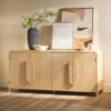 Kabinet Konsol Modern dengan Pintu & Rak Serbaguna