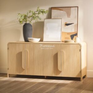 Kabinet Konsol Modern dengan Pintu & Rak Serbaguna