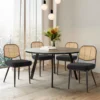 Kursi Rotan Bouclé Minimalis untuk Ruang Makan & Café Modern