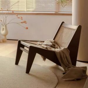 Kursi Rotan Minimalis Modern Kayu Solid Estetik