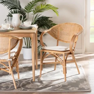 Kursi Rotan Natural dengan Desain Ergonomis