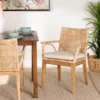 Kursi Rotan Natural dengan Desain Scandinavian Kayu Solid