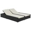 Kursi Santai Double Sun Lounger Rotan Premium
