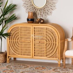 Lemari Hias & Buffet Rotan 2 Pintu