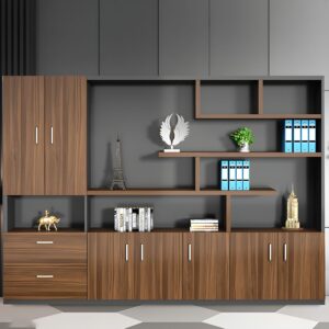 Lemari Kantor Serbaguna dengan Rak Display dan Storage