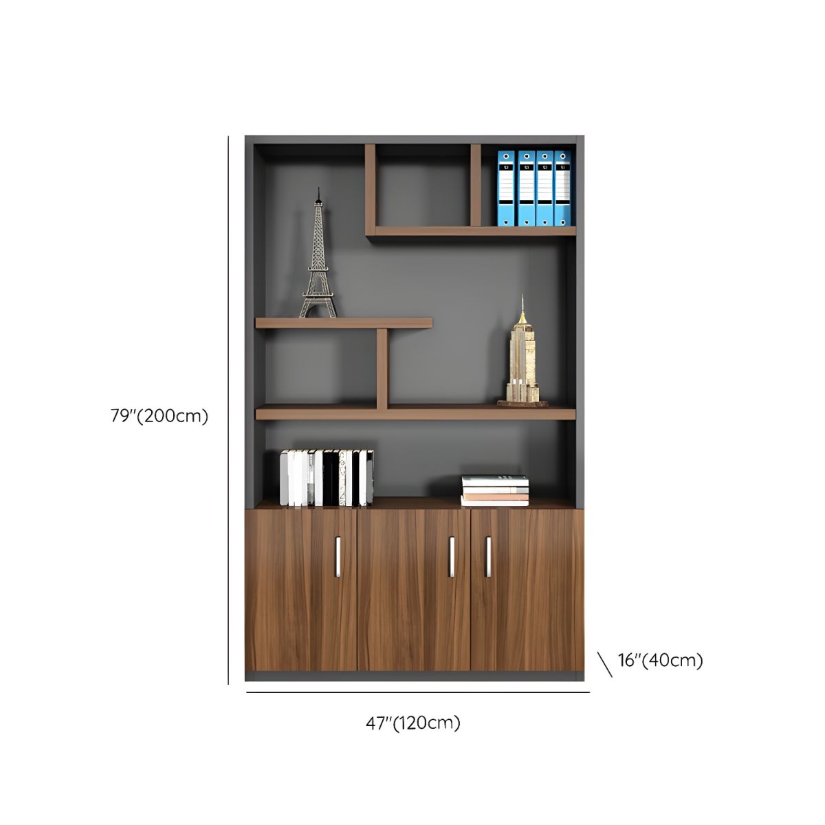 Lemari Kantor Serbaguna dengan Rak Display dan Storage