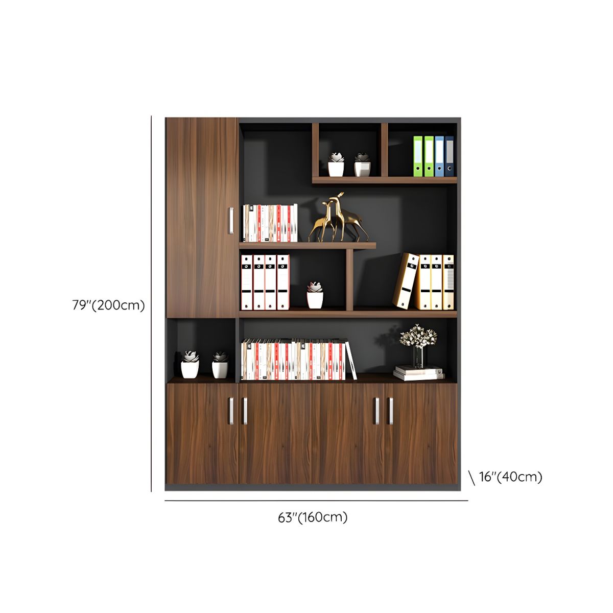 Lemari Kantor Serbaguna dengan Rak Display dan Storage