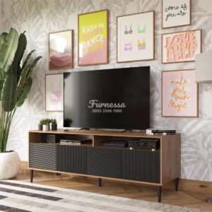 Lemari TV Kayu Solid Minimalis Serbaguna Model Daphne