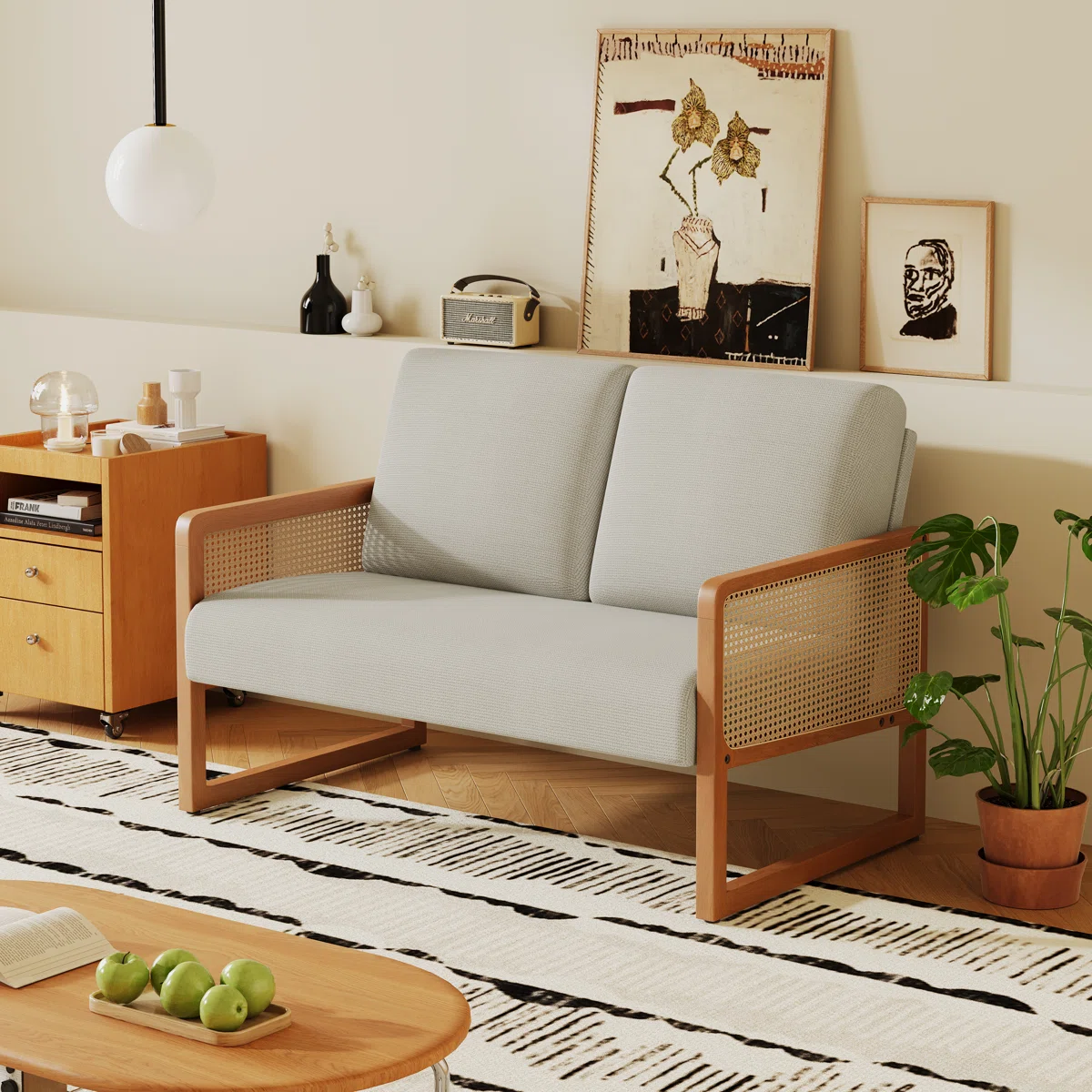 Loveseat Retro dengan Cushion Empuk