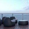 Loveseat Rotan Sintetis Cocok untuk Outdoor Living