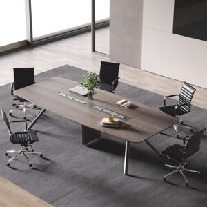 Meja Conference Table Minimalis Modern Warna Natural