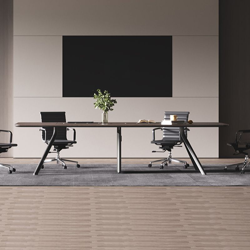 Meja Conference Table Minimalis Modern Warna Natural