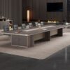 Meja Meeting Minimalis Modern dengan Ruang Penyimpanan