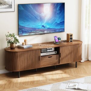 Meja TV Kayu Minimalis Modern dengan Rak Serbaguna