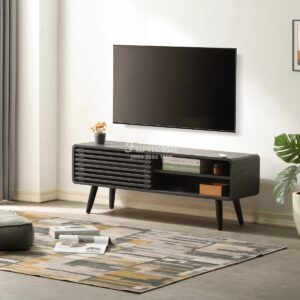 Meja TV Minimalis Warna Hitam untuk Ruang Tamu Modern