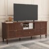 Rak TV Minimalis Modern Mid-Century dengan Kabinet Penyimpanan