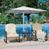 Set Kursi Santai Rotan & Meja Outdoor Modern