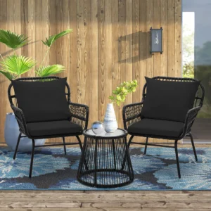 Set Kursi Teras Rotan 3-Piece Minimalis