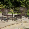 Set Meja Kursi Rotan Sintetis Outdoor 3 Pcs Melia Bistro Set