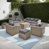 Set sofa rotan sintetis outdoor 10 Pcs