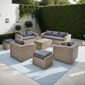 Set sofa rotan sintetis outdoor 10 Pcs