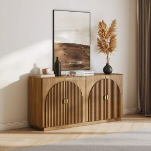 Sideboard Penyimpanan Elegan dengan Desain Simpel Natural