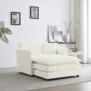 Sofa Accent Chair Nyaman Warna Putih untuk Ruang Tamu