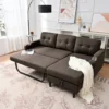 Sofa Bed L Minimalis Modern dengan Storage