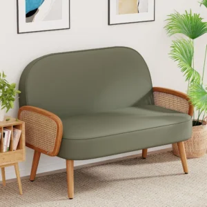 Sofa Kulit Sintetis Minimalis untuk Ruang Tamu