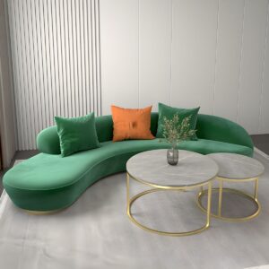 Sofa Minimalis Lengkung Desain Kontemporer