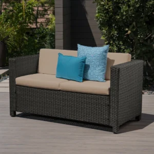 Sofa Santai Rotan Sintetis Dua Seater
