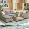 Sofa Set Rotan Sintetis 4 Pcs Outdoor