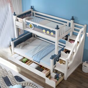 Tempat Tidur Susun Anak Kayu Tangga Laci Multifungsi