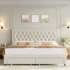 Tempat Tidur Upholstered dengan Laci Penyimpanan Modern