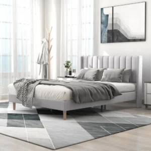 Tempat Tidur Wingback Upholstery Modern Minimalis