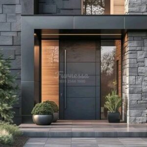 Pintu Minimalis Solid Wood dengan Finishing Natural