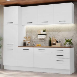 Kitchen set putih 240 cm bikin dapur rapi maksimal