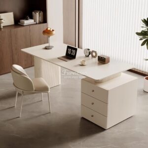 Meja Kantor Modern dengan Laci Stylish