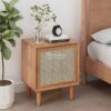 Nakas Rotan 1 Pintu Kayu Solid Finishing Natural Japandi Style
