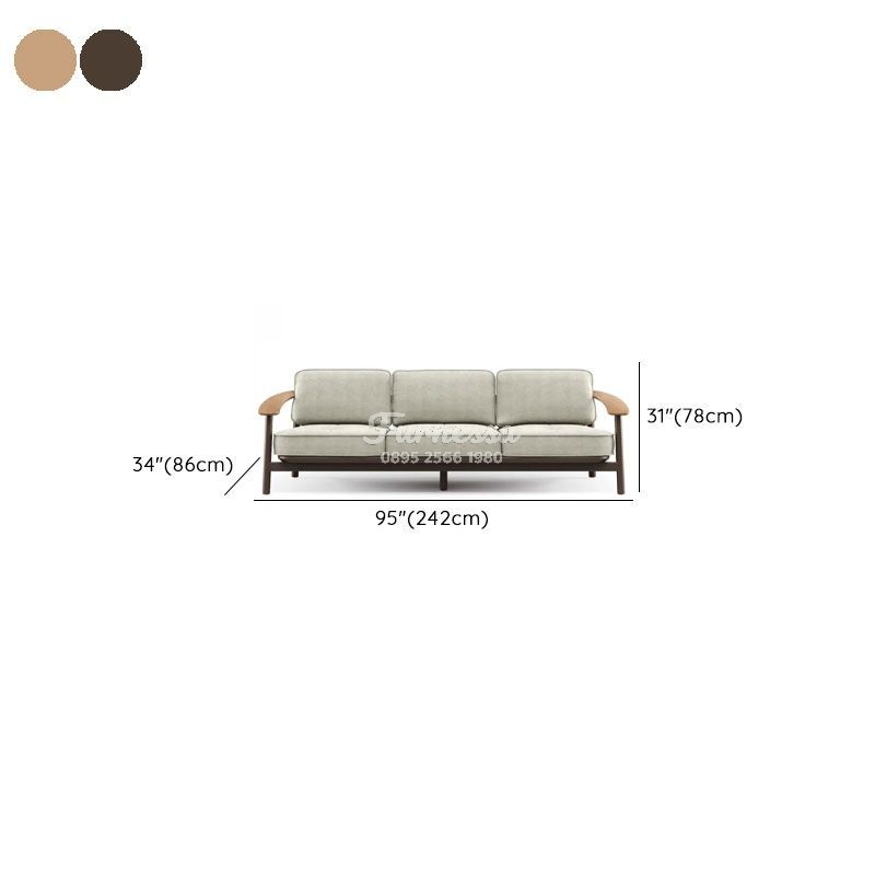 Set Sofa & Armchair Kayu Solid Linen Beige