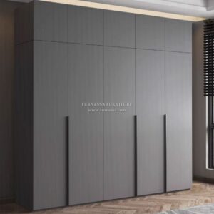 Lemari Pakaian Modern Minimalis Dark Grey