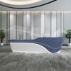Meja Resepsionis Modern Lengkung 220 cm
