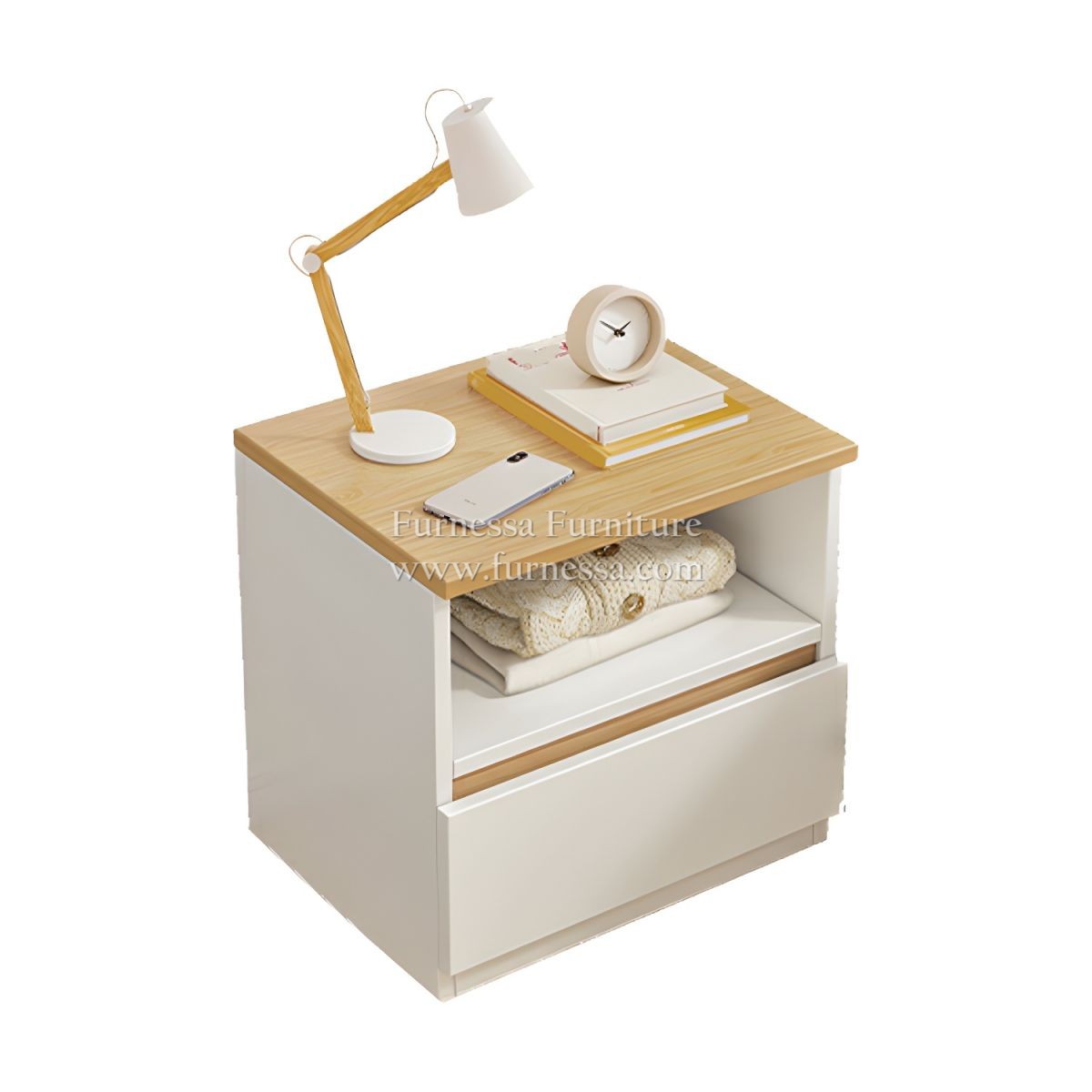 Nakas Minimalis 2 Laci Modern Multifungsi Elegan Compact