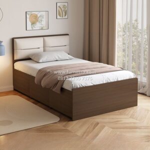 Tempat Tidur Minimalis Kayu Modern Headboard Empuk